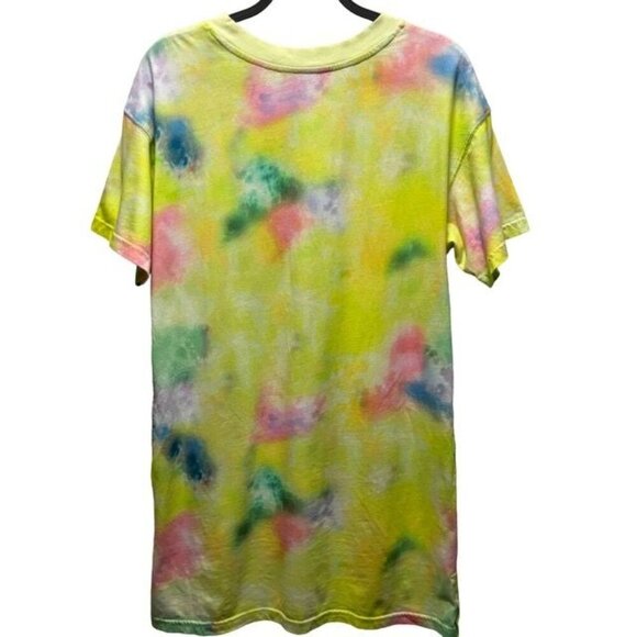 Alice + Olivia Garner Drop Shoulder Boxy T Shirt Dress Tie-Dye  Size Medium - Picture 2 of 11